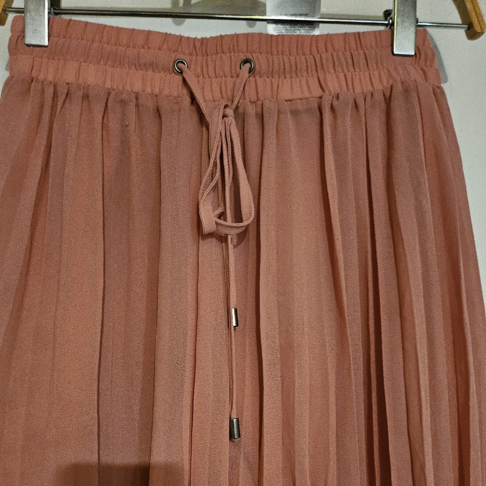 G by Guess Pink Pleated Midi Skirt for Cocktail